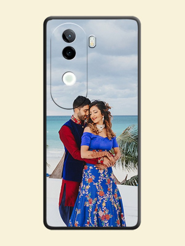 Full Single Pic Upload On Space Black Custom Soft Matte Mobile Back Cover - iQOO Z9s 5G