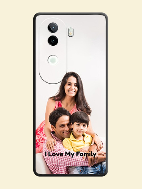 Full Single Pic Upload With Text On Space Black Custom Soft Matte Mobile Back Cover - iQOO Z9s 5G