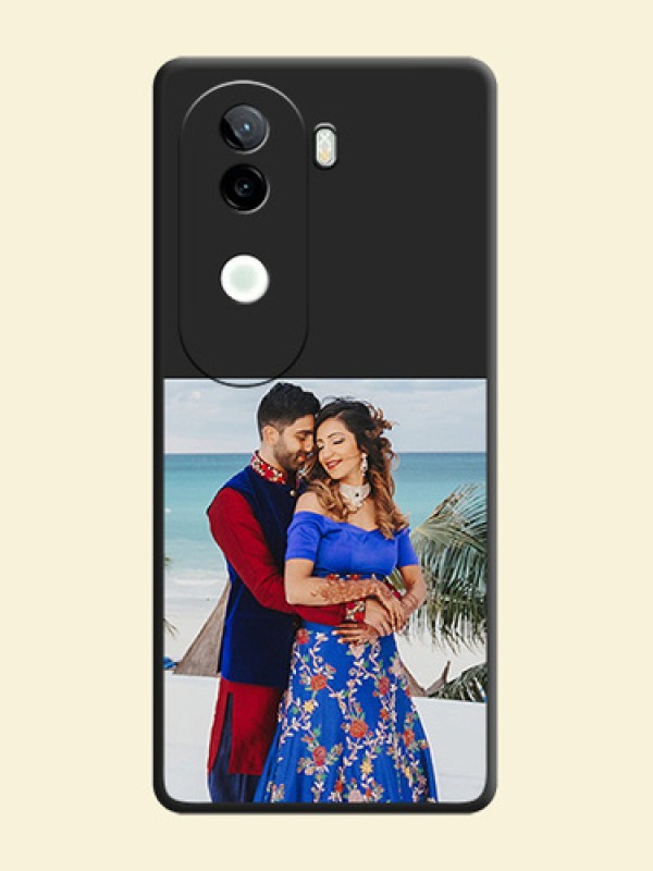 Image Upload With Space Black Color On Custom Soft Matte Mobile Back Cover - Iqoo Z9S 5G