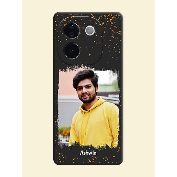 Spray Free Design on Photo On Space Black Custom Soft Matte Mobile Back Cover - iQOO Z9s Pro 5G