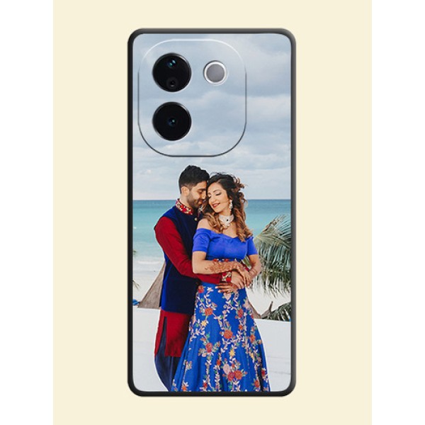 Full Single Pic Upload On Space Black Custom Soft Matte Mobile Back Cover - iQOO Z9s Pro 5G Full Single Pic Upload On Space Black Custom Soft Matte Mobile Back Cover - iQOO Z9s Pro 5G
