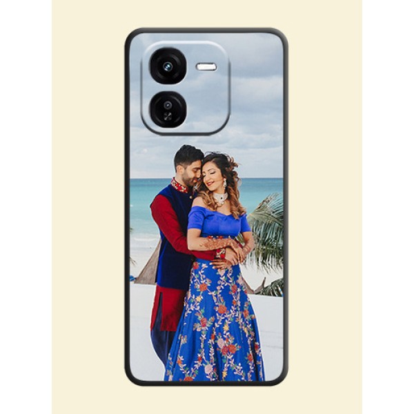 Full Single Pic Upload On Space Black Custom Soft Matte Mobile Back Cover - iQOO Z9X 5G Full Single Pic Upload On Space Black Custom Soft Matte Mobile Back Cover - iQOO Z9X 5G