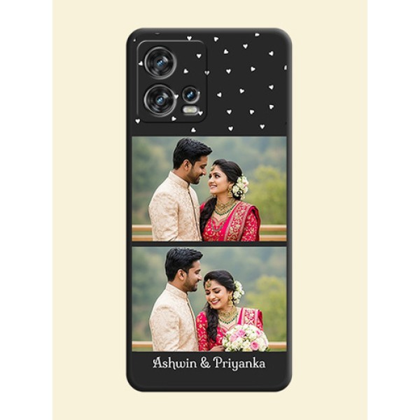 Miniature Love Symbols with Name on Space Black Custom Soft Matte Back Cover - Motorola Edge 30 Fusion Miniature Love Symbols with Name on Space Black Custom Soft Matte Back Cover - Motorola Edge 30 Fusion