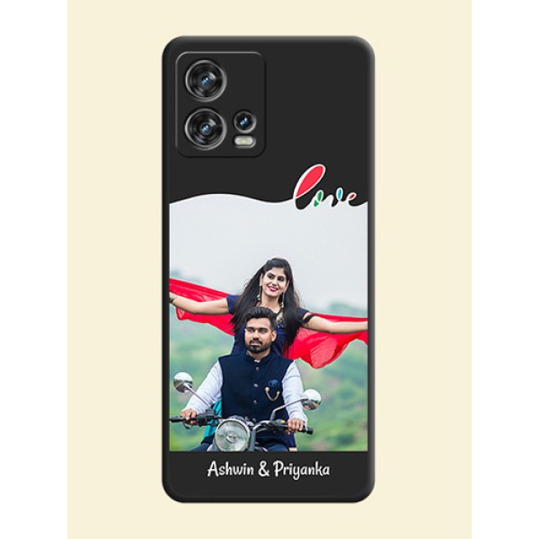 Fall in Love Pattern with Picture on Photo on Space Black Soft Matte Mobile Case - Motorola Edge 30 Fusion Fall in Love Pattern with Picture on Photo on Space Black Soft Matte Mobile Case - Motorola Edge 30 Fusion