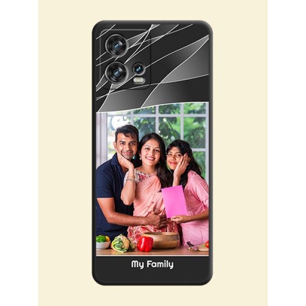Mixed Wave Lines on Photo on Space Black Soft Matte Mobile Cover - Motorola Edge 30 Fusion Mixed Wave Lines on Photo on Space Black Soft Matte Mobile Cover - Motorola Edge 30 Fusion