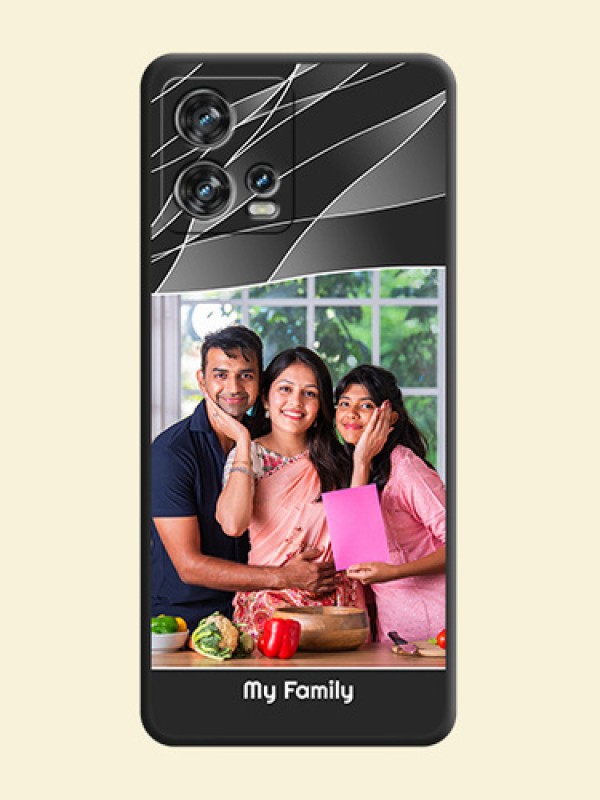 Mixed Wave Lines on Photo on Space Black Soft Matte Mobile Cover - Motorola Edge 30 Fusion
