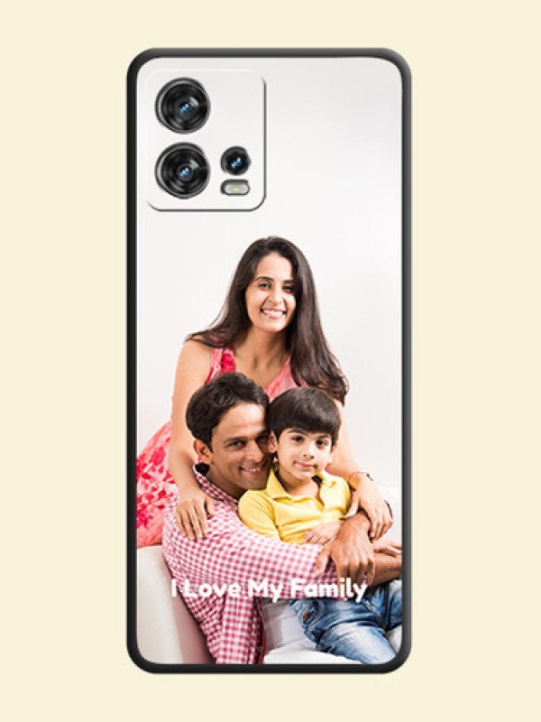 Full Single Pic Upload With Text On Space Black Personalized Soft Matte Phone Covers -Motorola Edge 30 Fusion