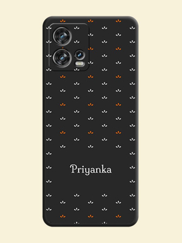Simple Pattern With Custom Text On Space Black Personalized Soft Matte Phone Covers -Motorola Edge 30 Fusion
