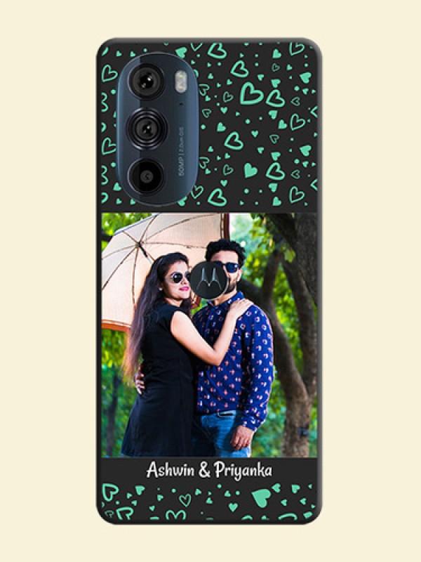 Sea Green Indefinite Love Pattern on Photo on Space Black Soft Matte Mobile Cover - Edge 30 Pro