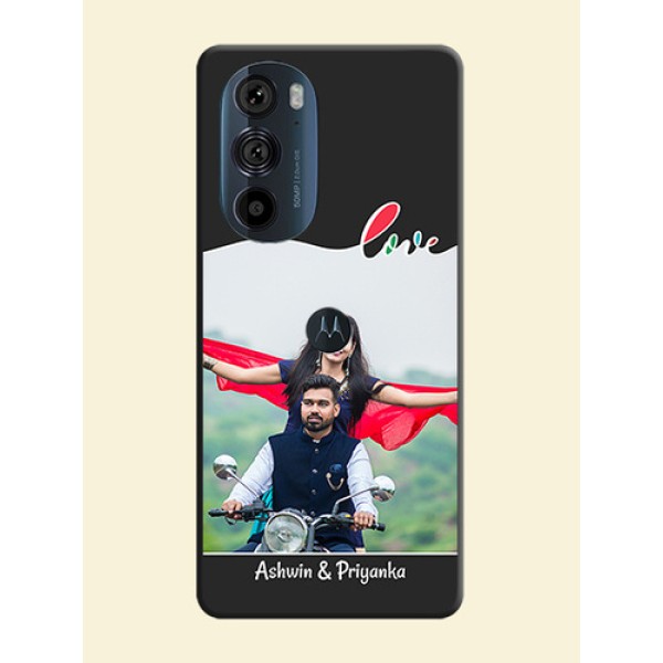 Fall in Love Pattern with Picture on Photo on Space Black Soft Matte Mobile Case - Edge 30 Pro Fall in Love Pattern with Picture on Photo on Space Black Soft Matte Mobile Case - Edge 30 Pro