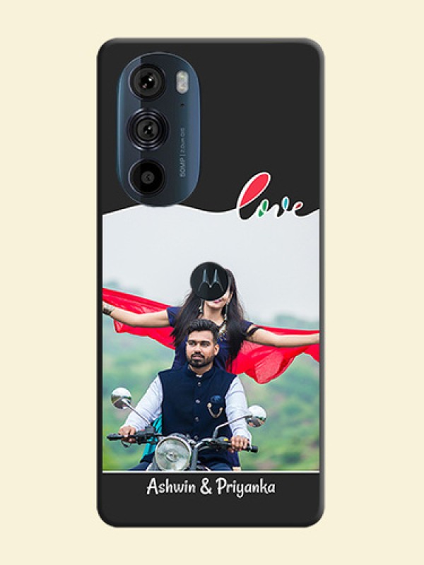 Fall in Love Pattern with Picture on Photo on Space Black Soft Matte Mobile Case - Edge 30 Pro