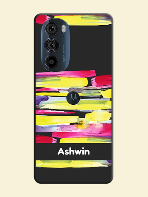 Brush Coloured on Space Black Personalized Soft Matte Phone Covers - Edge 30 Pro