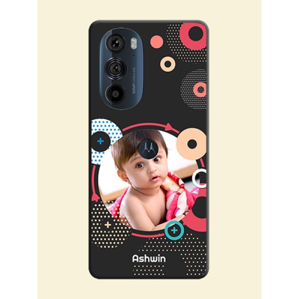 Multicoloured Round Image on Personalised Space Black Soft Matte Cases - Edge 30 Pro Multicoloured Round Image on Personalised Space Black Soft Matte Cases - Edge 30 Pro