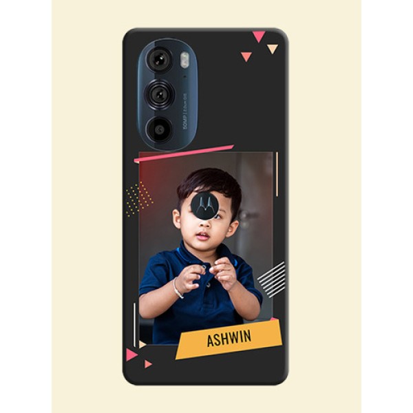 Photo Frame with Triangle Small Dots on Photo on Space Black Soft Matte Back Cover - Edge 30 Pro Photo Frame with Triangle Small Dots on Photo on Space Black Soft Matte Back Cover - Edge 30 Pro