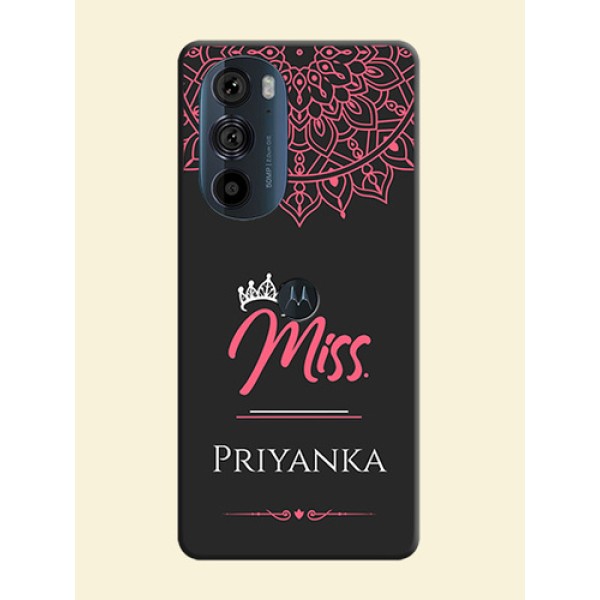 Mrs Name with Floral Design on Space Black Personalized Soft Matte Phone Covers - Edge 30 Pro Mrs Name with Floral Design on Space Black Personalized Soft Matte Phone Covers - Edge 30 Pro