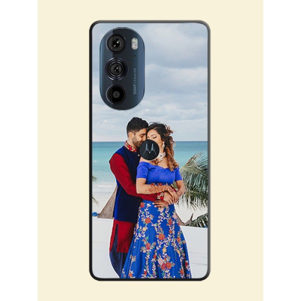 Full Single Pic Upload On Space Black Personalized Soft Matte Phone Covers -Motorola Edge 30 Pro Full Single Pic Upload On Space Black Personalized Soft Matte Phone Covers -Motorola Edge 30 Pro