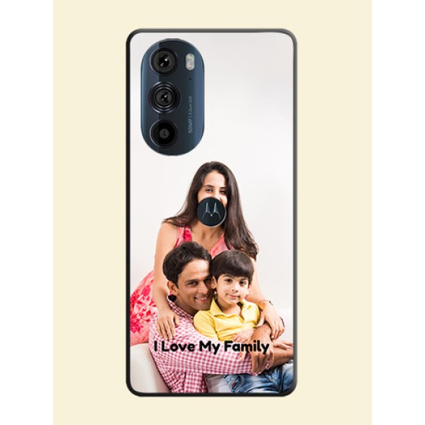 Full Single Pic Upload With Text On Space Black Personalized Soft Matte Phone Covers -Motorola Edge 30 Pro Full Single Pic Upload With Text On Space Black Personalized Soft Matte Phone Covers -Motorola Edge 30 Pro