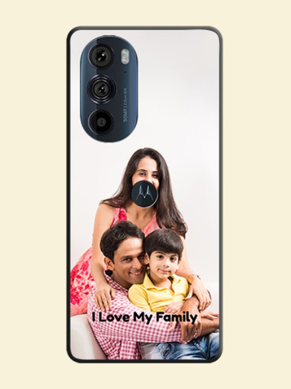 Full Single Pic Upload With Text On Space Black Personalized Soft Matte Phone Covers -Motorola Edge 30 Pro