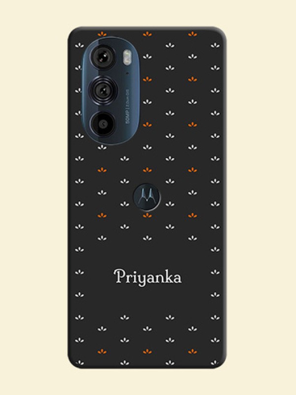 Simple Pattern With Custom Text On Space Black Personalized Soft Matte Phone Covers -Motorola Edge 30 Pro