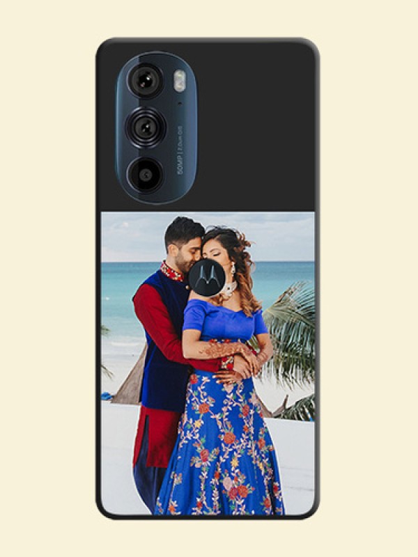 Image Upload With Space Black Color On Custom Soft Matte Mobile Back Cover - Motorola Edge 30 Pro