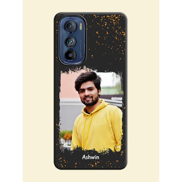 Spray Free Design on Photo on Space Black Soft Matte Phone Cover - Motorola Edge 30 Spray Free Design on Photo on Space Black Soft Matte Phone Cover - Motorola Edge 30