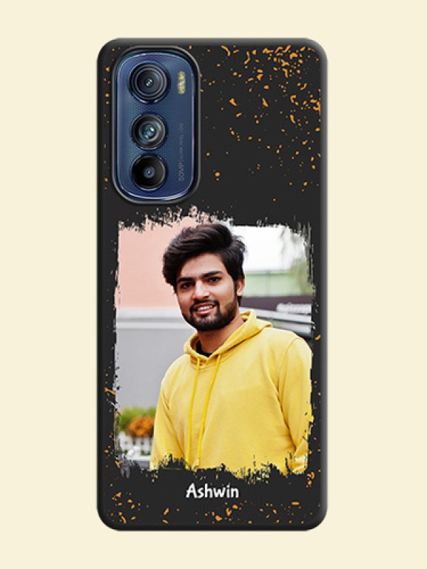 Spray Free Design on Photo on Space Black Soft Matte Phone Cover - Motorola Edge 30