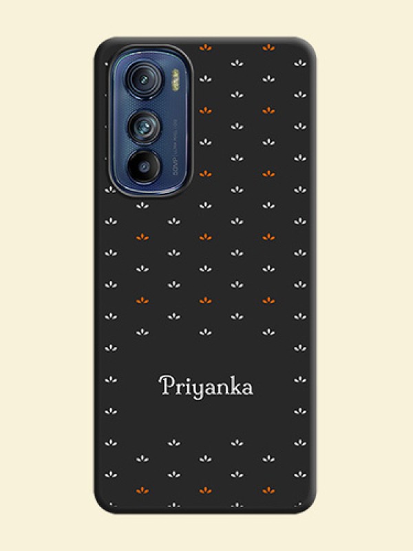 Simple Pattern With Custom Text On Space Black Personalized Soft Matte Phone Covers -Motorola Edge 30