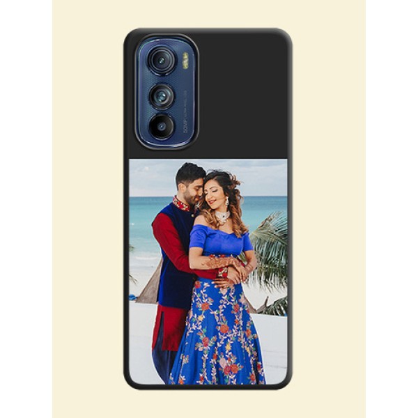 Image Upload With Space Black Color On Custom Soft Matte Mobile Back Cover - Motorola Edge 30 Image Upload With Space Black Color On Custom Soft Matte Mobile Back Cover - Motorola Edge 30