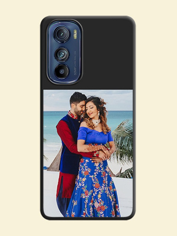 Image Upload With Space Black Color On Custom Soft Matte Mobile Back Cover - Motorola Edge 30