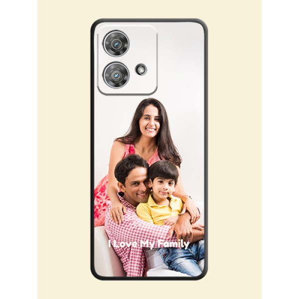 Full Single Pic Upload With Text On Space Black Custom Soft Matte Mobile Back Cover - Motorola Edge 40 Neo Full Single Pic Upload With Text On Space Black Custom Soft Matte Mobile Back Cover - Motorola Edge 40 Neo