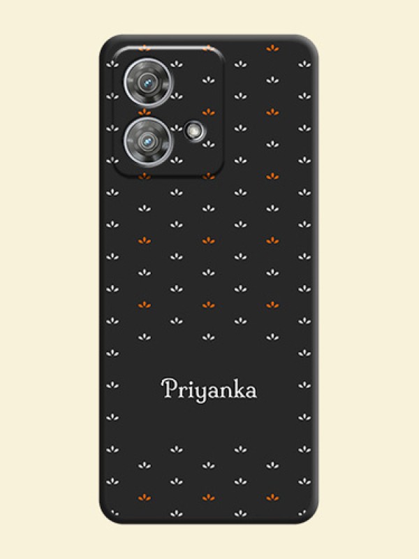 Simple Pattern With Custom Text On Space Black Custom Soft Matte Mobile Back Cover - Motorola Edge 40 Neo