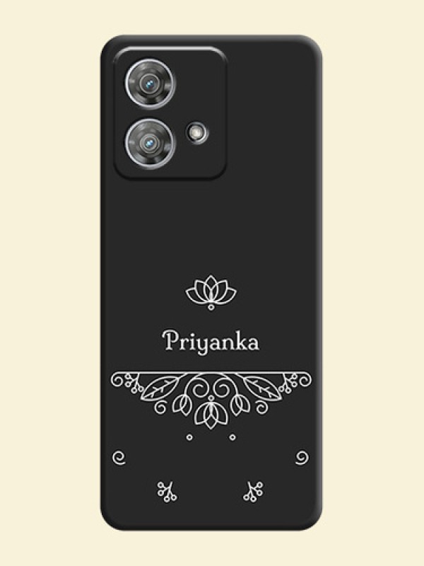 Lotus Garden Custom Text On Space Black Custom Soft Matte Mobile Back Cover - Motorola Edge 40 Neo