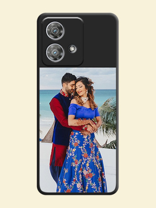 Image Upload With Space Black Color On Custom Soft Matte Mobile Back Cover - Motorola Edge 40 Neo