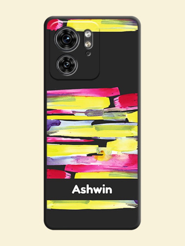 Brush Coloured on Space Black Personalized Soft Matte Phone Covers - Edge 40