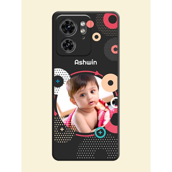 Multicoloured Round Image on Personalised Space Black Soft Matte Cases - Edge 40 Multicoloured Round Image on Personalised Space Black Soft Matte Cases - Edge 40