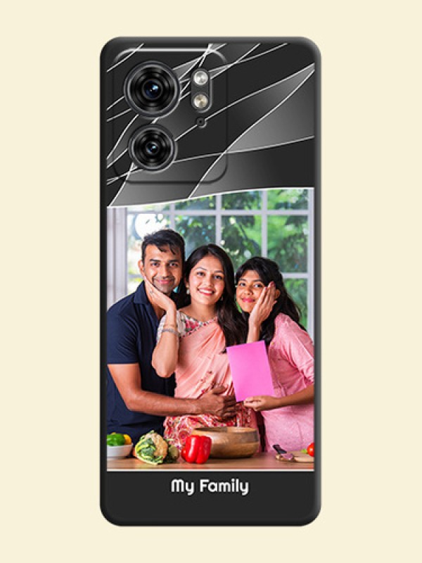 Mixed Wave Lines - Photo on Space Black Soft Matte Mobile Cover - Edge 40