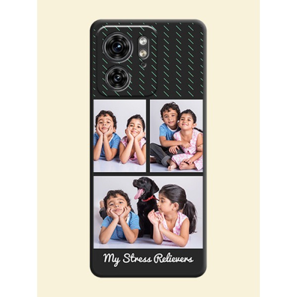 Cross Dotted Pattern with 2 Image Holder on Personalised Space Black Soft Matte Cases - Edge 40 Cross Dotted Pattern with 2 Image Holder on Personalised Space Black Soft Matte Cases - Edge 40