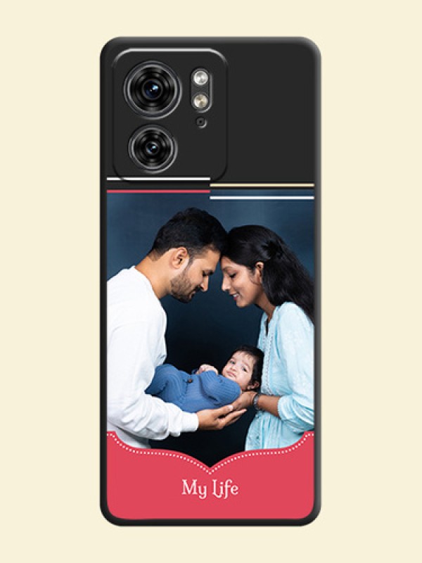 Classic Plain Design with Name - Photo on Space Black Soft Matte Phone Cover - Edge 40