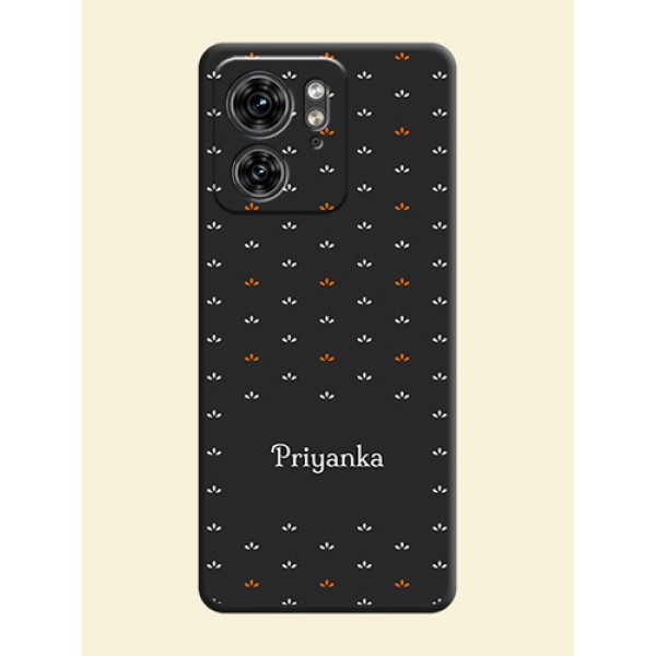 Simple Pattern With Custom Text On Space Black Personalized Soft Matte Phone Covers - Edge 40 Simple Pattern With Custom Text On Space Black Personalized Soft Matte Phone Covers - Edge 40