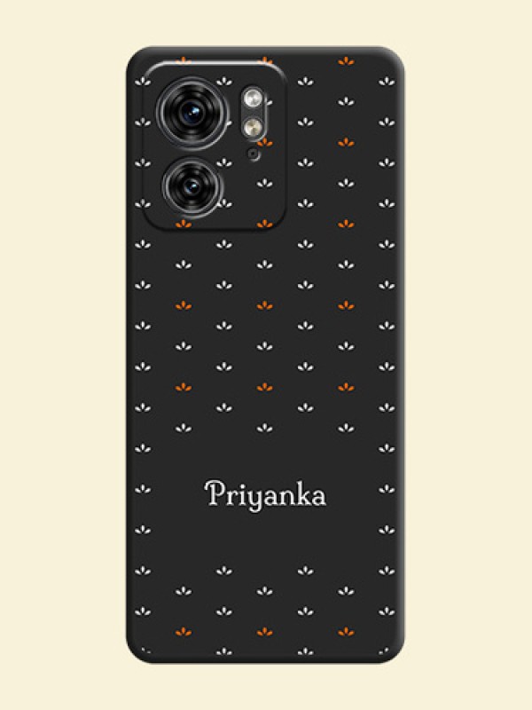Simple Pattern With Custom Text On Space Black Personalized Soft Matte Phone Covers - Edge 40