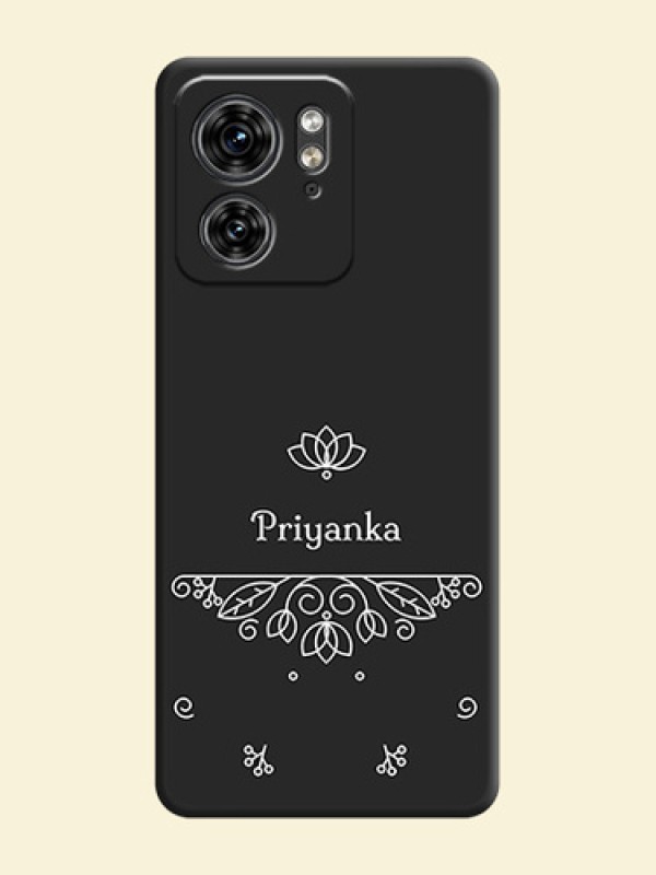 Lotus Garden Custom Text On Space Black Personalized Soft Matte Phone Covers - Edge 40