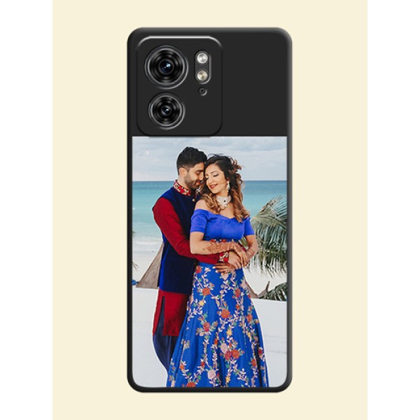 Image Upload With Space Black Color On Custom Soft Matte Mobile Back Cover - Motorola Edge 40 Image Upload With Space Black Color On Custom Soft Matte Mobile Back Cover - Motorola Edge 40