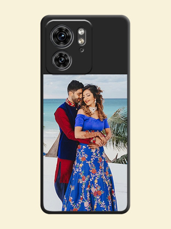 Image Upload With Space Black Color On Custom Soft Matte Mobile Back Cover - Motorola Edge 40