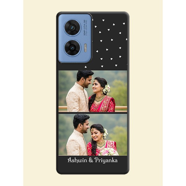 Miniature Love Symbols with Name On Space Black Custom Soft Matte Mobile Back Cover - Motorola Edge 50 Fusion 5G Miniature Love Symbols with Name On Space Black Custom Soft Matte Mobile Back Cover - Motorola Edge 50 Fusion 5G