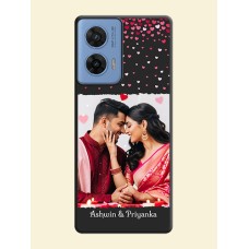 Fall in Love with Your Partner on Photo On Space Black Custom Soft Matte Mobile Back Cover - Motorola Edge 50 Fusion 5G
