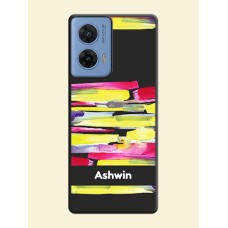 Brush Coloured On Space Black Custom Soft Matte Mobile Back Cover - Motorola Edge 50 Fusion 5G