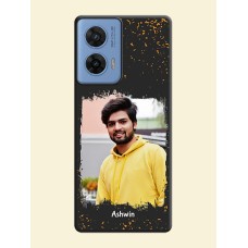 Spray Free Design on Photo On Space Black Custom Soft Matte Mobile Back Cover - Motorola Edge 50 Fusion 5G