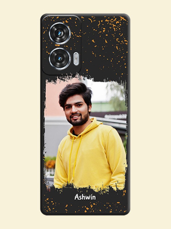 Spray Free Design on Photo On Space Black Custom Soft Matte Mobile Back Cover - Motorola Edge 50 Fusion