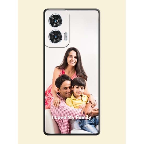 Full Single Pic Upload With Text On Space Black Custom Soft Matte Mobile Back Cover - Motorola Edge 50 Fusion Full Single Pic Upload With Text On Space Black Custom Soft Matte Mobile Back Cover - Motorola Edge 50 Fusion