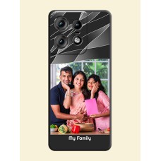Mixed Wave Lines on Photo On Space Black Custom Soft Matte Mobile Back Cover - Motorola Edge 50 Pro 5G